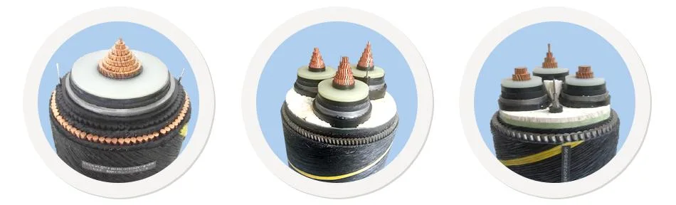 35kv Copper XLPE Insulation Mv 3 Core Submarine Power Cable up to 500kv