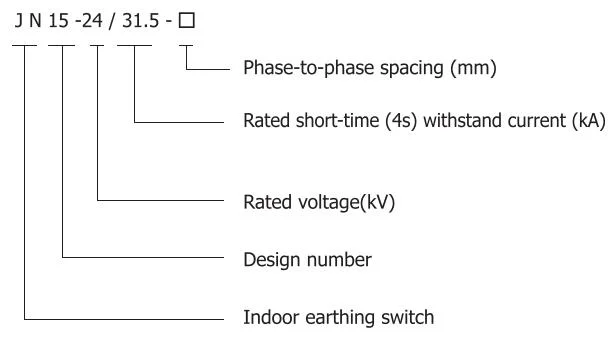 24kv 210mm Indoor High Voltage Earthing Switch for Switchgear